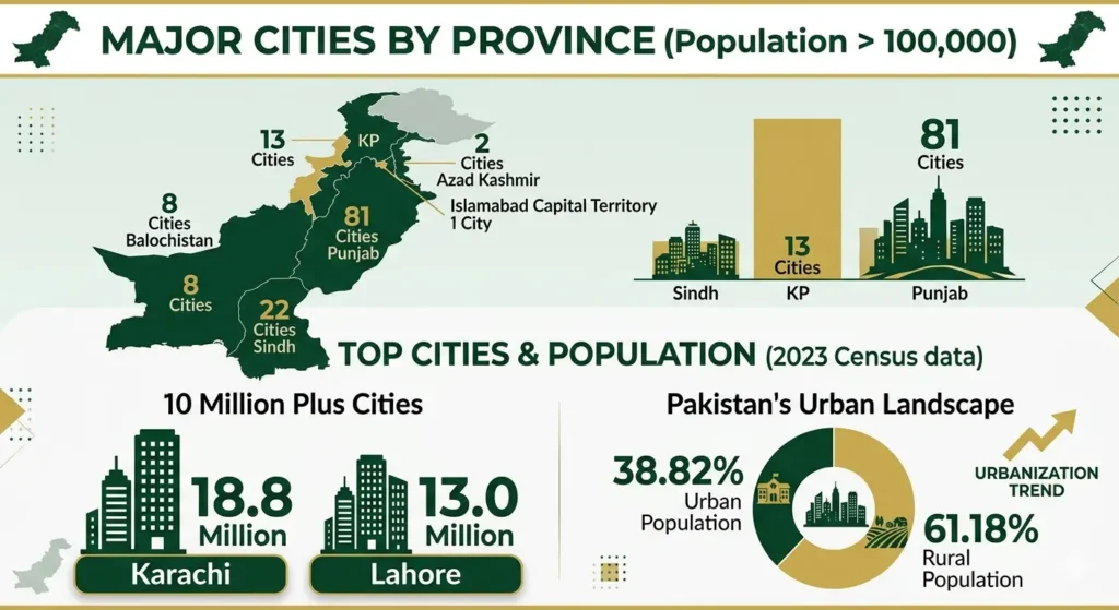 How Many Cities Are in Pakistan 2